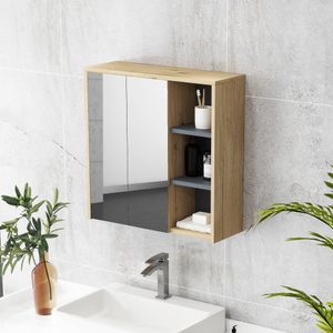 Armario de baño Katie Homcom con espejo 60x60x20