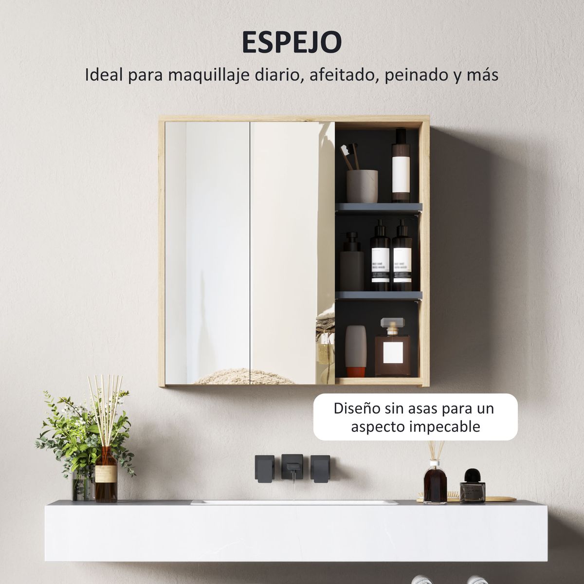 Armario-de-baño-Katie-Homcom-con-espejo-mural-60x60x20
