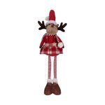 Figura-decorativa-Reno-Vestido-diseño-pierna-largas-46-cm-fondo-blanco