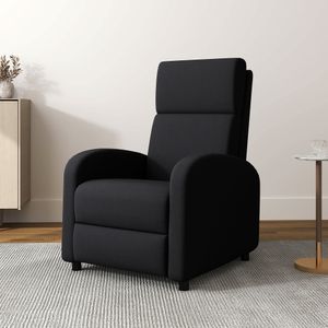 Sillón relax Lioran Homcom reclinable negro 102x64x86 cm