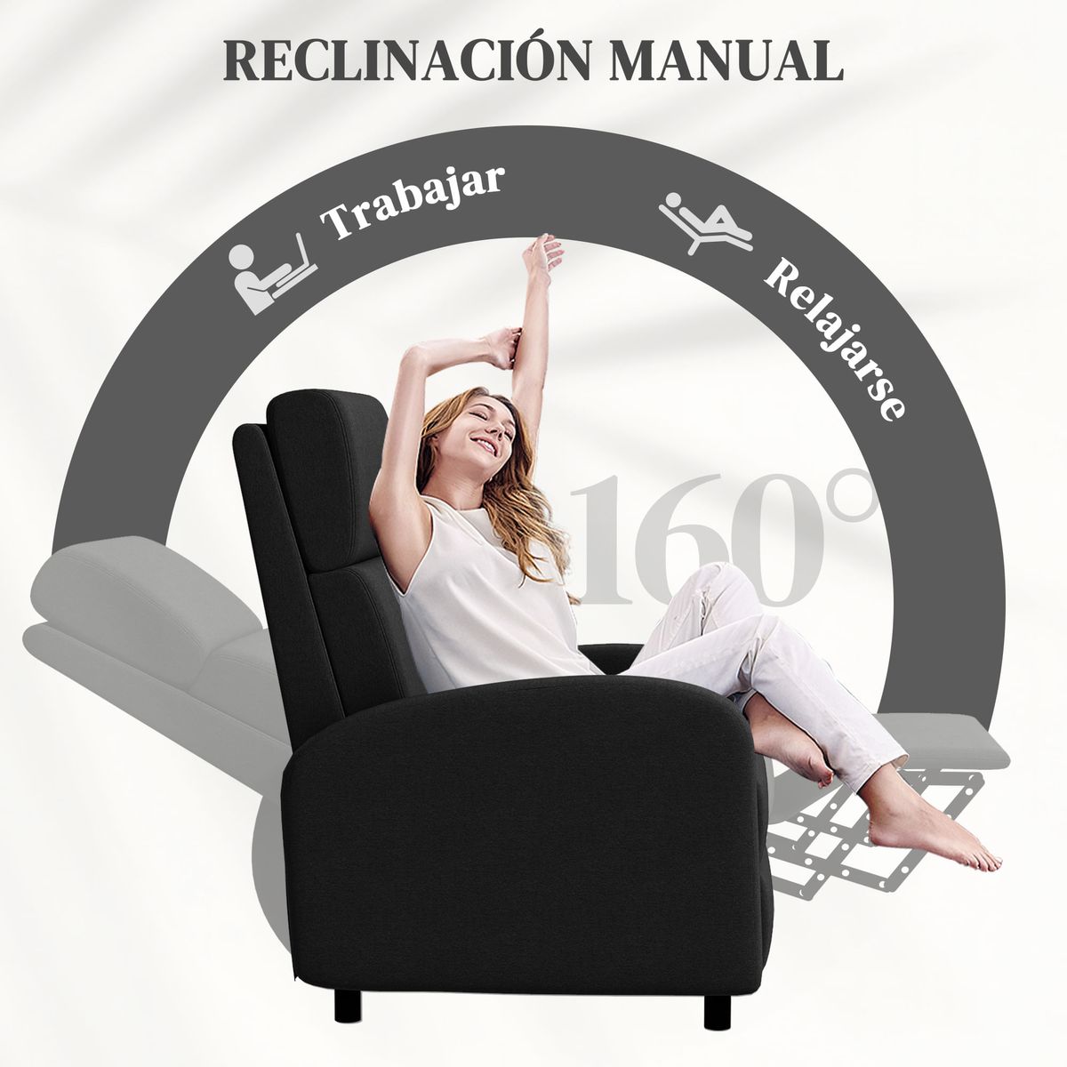 Sillon-relax-Lioran-Homcom-reclinable-negro-102x64x86-cm