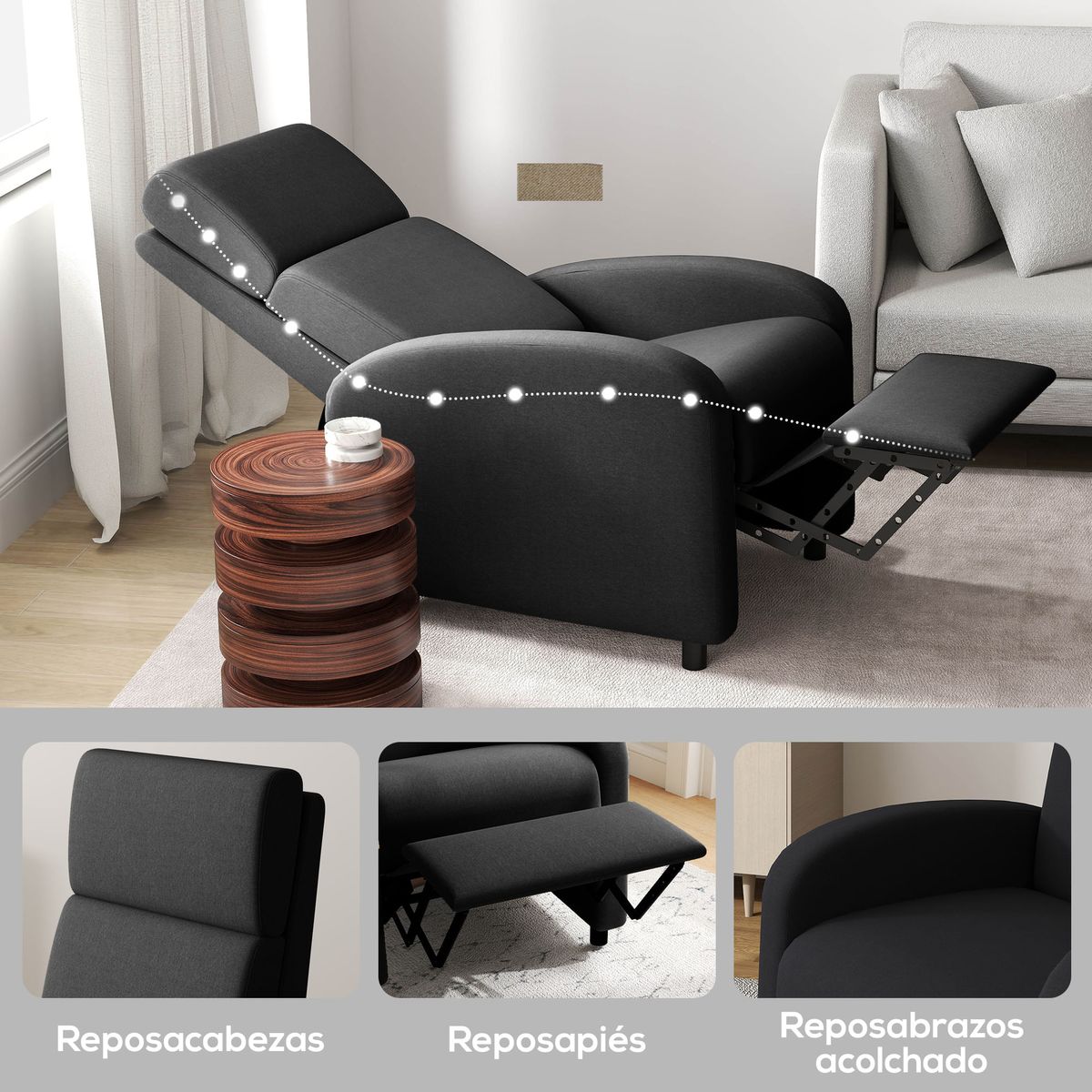 Sillon-relax-Lioran-Homcom-reclinable-negro-102x64x86-cm