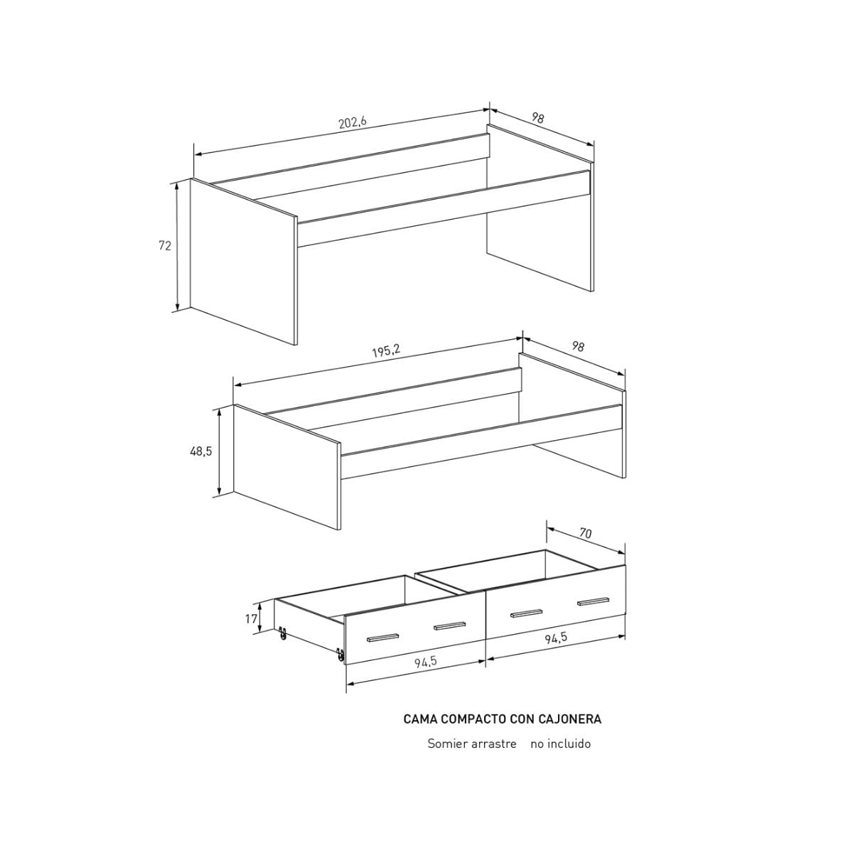 Cama-nido-New-Aura-con-2-cajones-natural-72x2026x98-cm-medidas