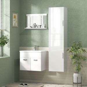 Armario de baño Armenia Homcom 2 puertas blanco 160x40x30 cm