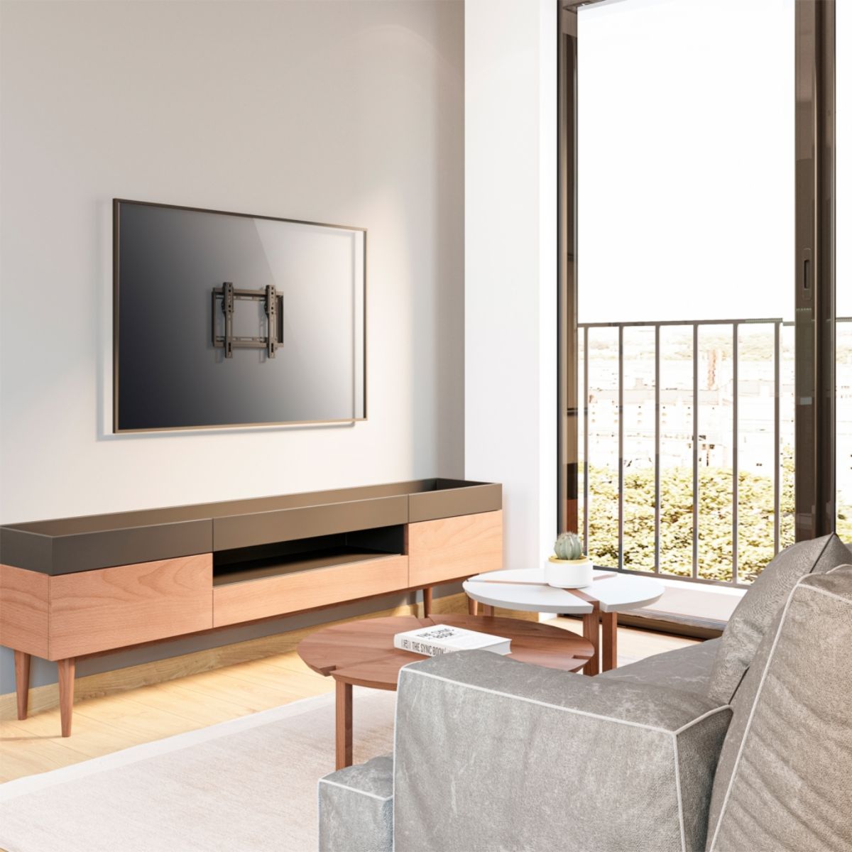 Soporte-de-TV-Aisens-WT42T-159-23’’-42’’-inclinable-pared-negro