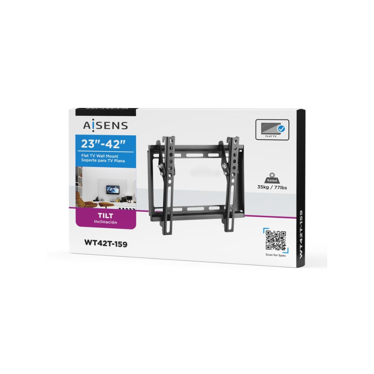 Soporte-de-TV-Aisens-WT42T-159-23’’-42’’-inclinable-pared-negro