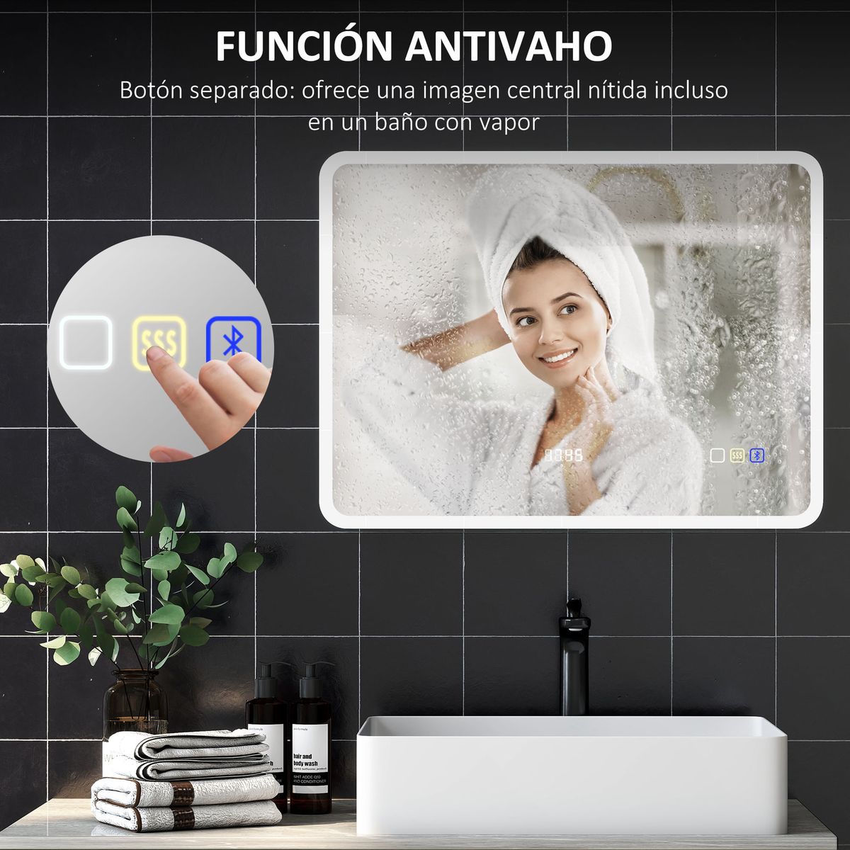 Espejo-de-baño-Lumera-Homcom-luz-LED-60x80-cm