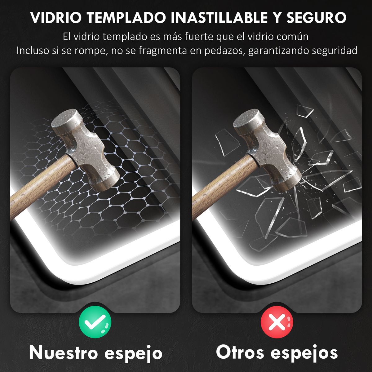 Espejo-de-baño-Lumera-Homcom-luz-LED-60x80-cm
