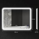 Espejo-de-baño-Lumera-Homcom-luz-LED-60x80-cm