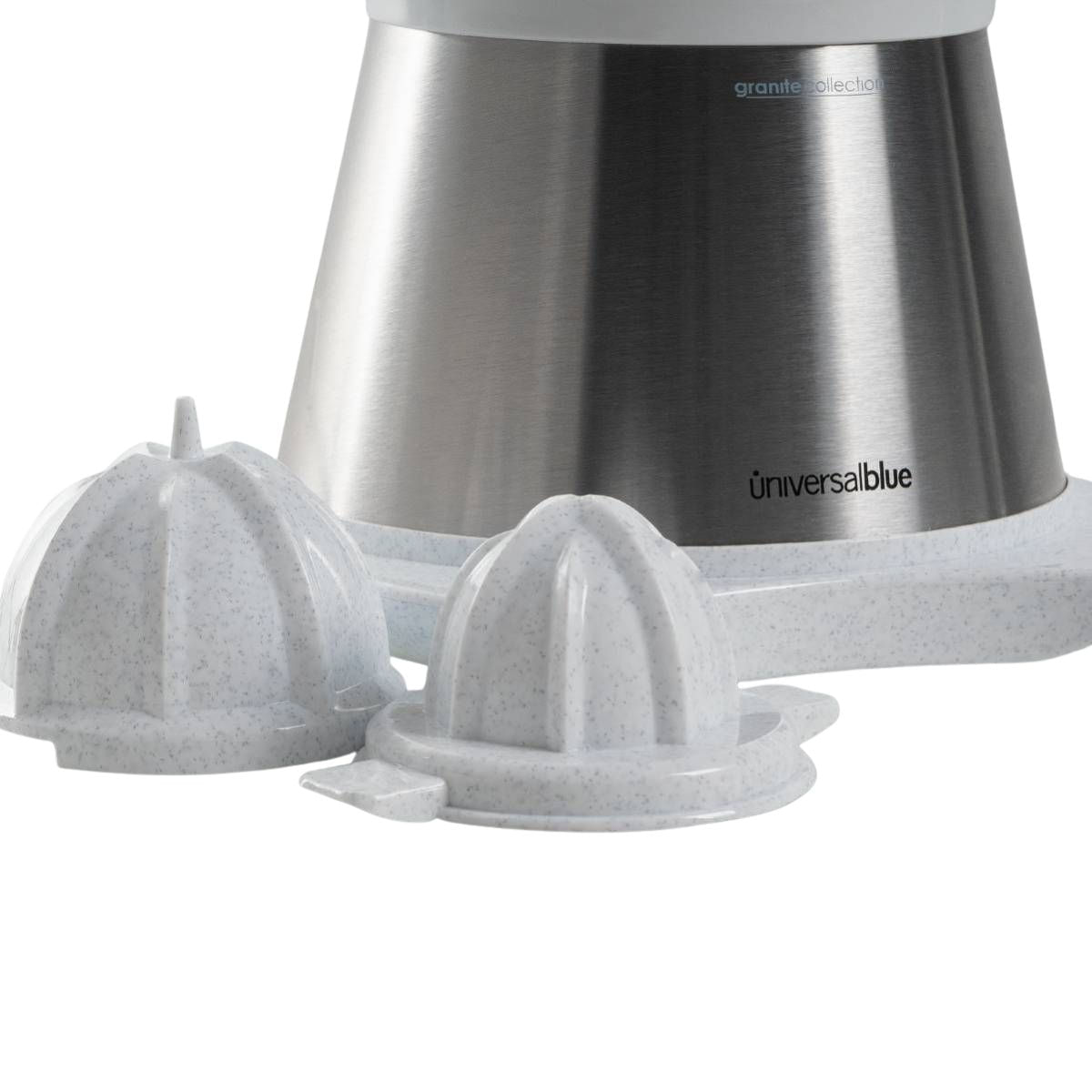Exprimidor-de-brazo-Juicy-Plus-Universal-Blue-300W-2-conos-blanco-dos-conos