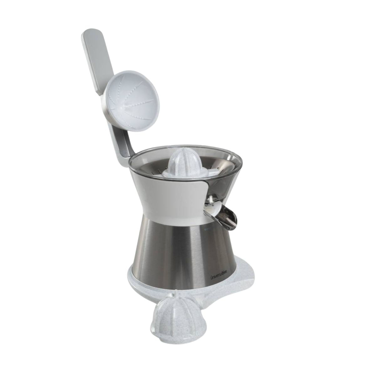 Exprimidor-de-brazo-Juicy-Plus-Universal-Blue-300W-2-conos-blanco-brazo
