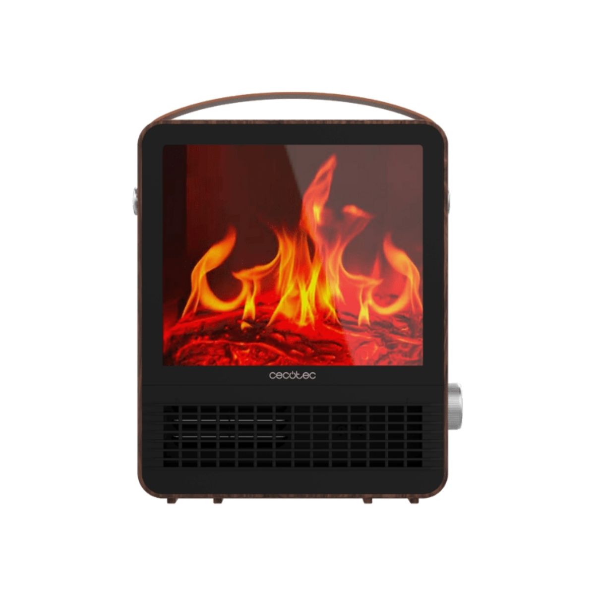 Calefactor-ceramico-Cecotec-ReadyWarm-1500-Flames-1500W-2-modos-con-luz-marron-frontal