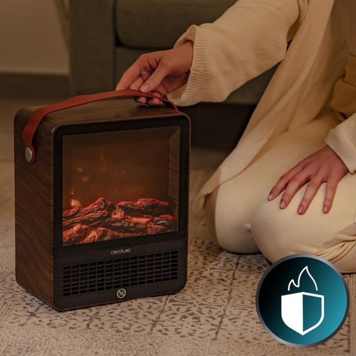 Calefactor-ceramico-Cecotec-ReadyWarm-1500-Flames-1500W-2-modos-con-luz-marron-control