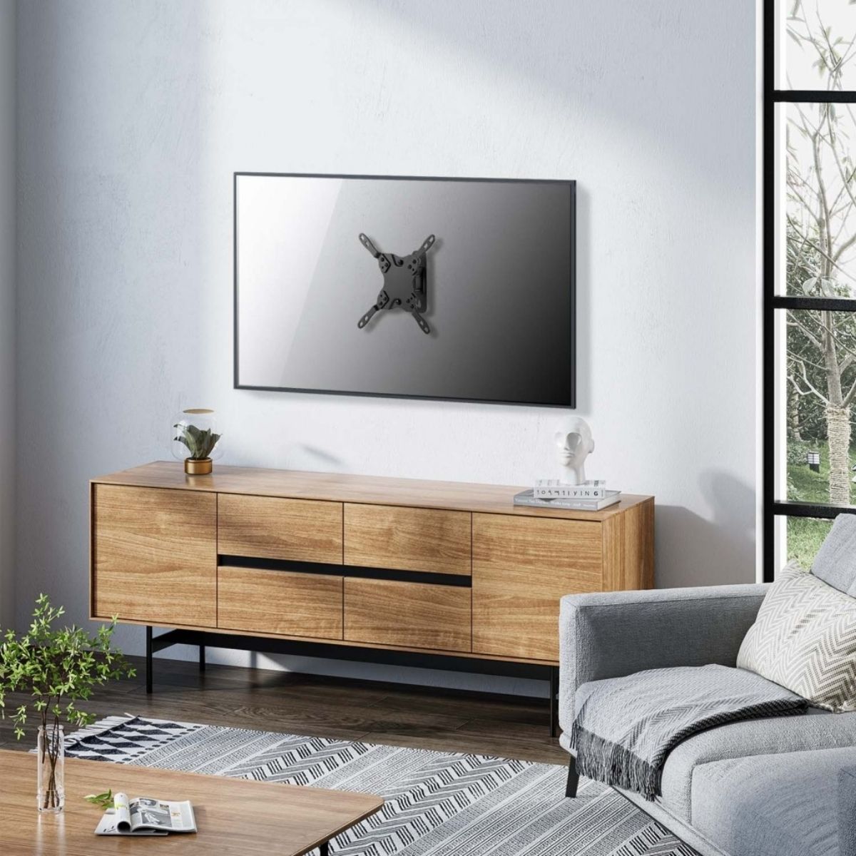 Soporte-de-TV-Aisens-WT42TSL-273-13’’-42’’-giratorio---inclinable---nivelable-negro