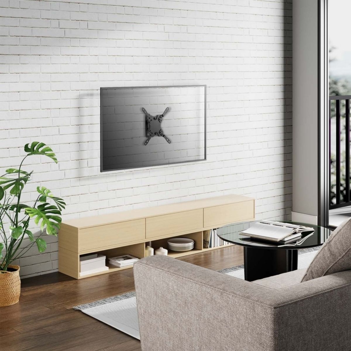 Soporte-de-TV-Aisens-WT42TSL-273-13’’-42’’-giratorio---inclinable---nivelable-negro