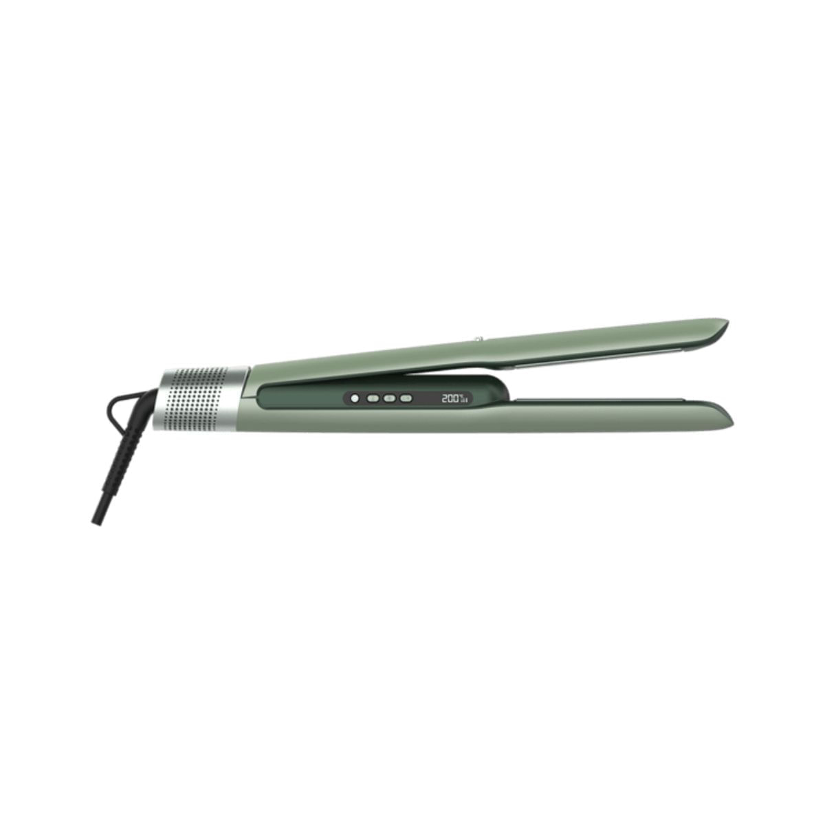 Plancha-de-pelo-con-aire-Cecotec-Air-Lisse-Olive-ionica-3-modos-verde-lateral-plancha