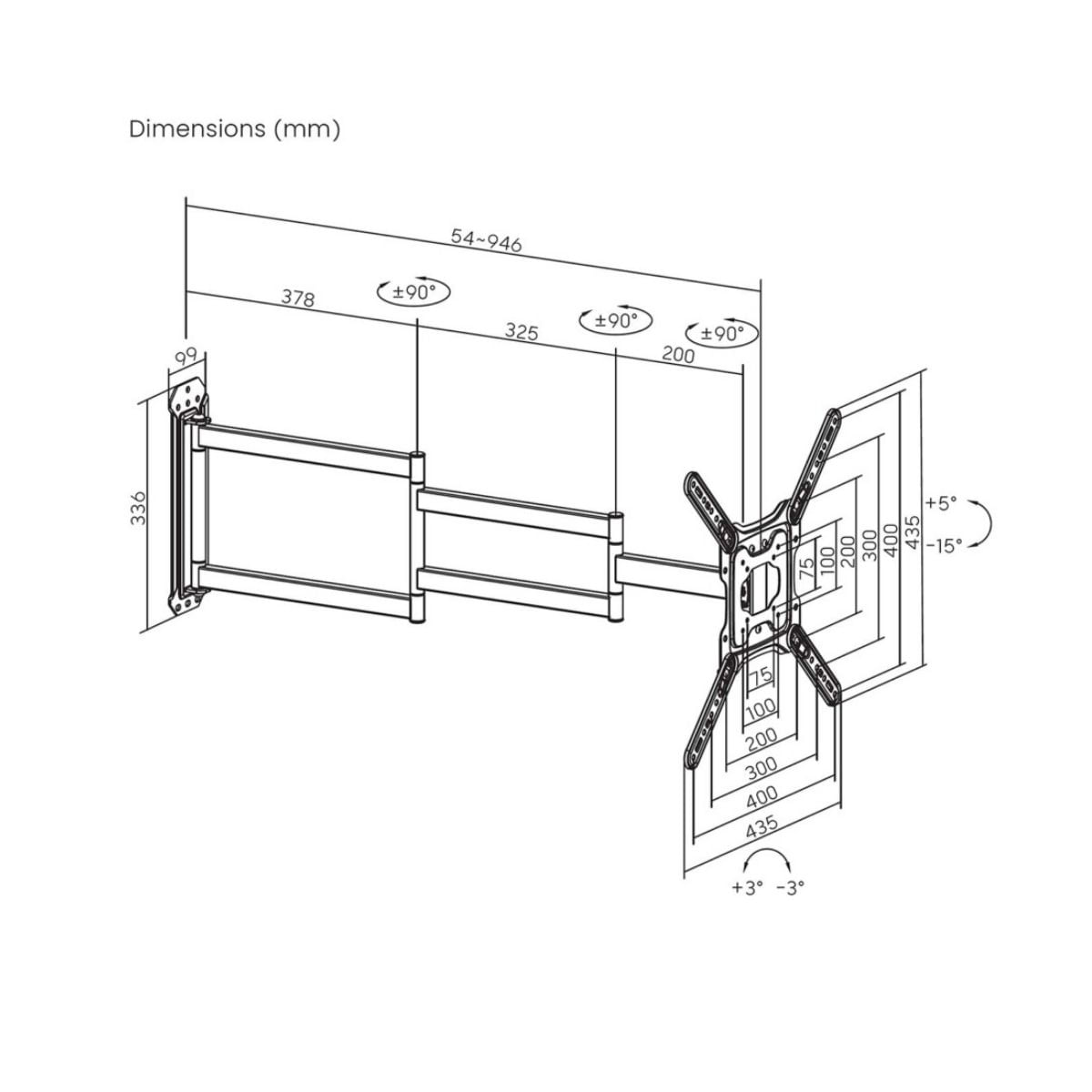 Soporte-de-TV-Aisens-WT65TSLE-383-23--65--giratorio---inclinable-para-pared-negro