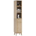 Columna-de-baño-Shine-Homcom-2-estantes-con-cajon-y-armario-natural-170x33x30-cm-fondo-blanco
