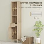 Columna-de-baño-Shine-Homcom-2-estantes-con-cajon-y-armario-natural-170x33x30-cm-interior