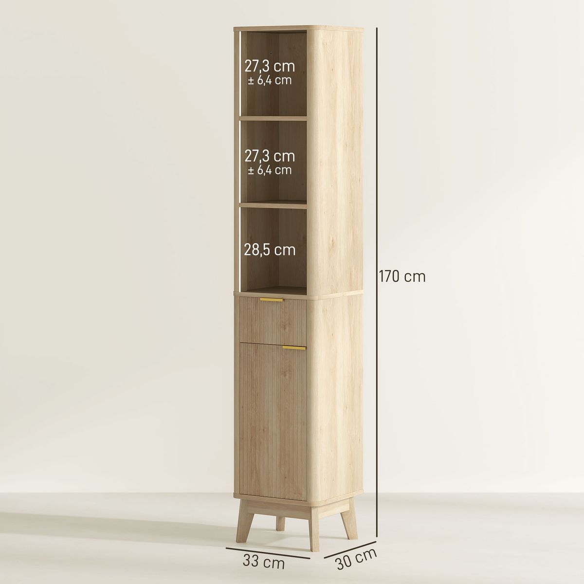 Columna-de-baño-Shine-Homcom-2-estantes-con-cajon-y-armario-natural-170x33x30-cm-medidas