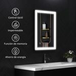 Espejo-Honda-Homcom-antivaho-con-luz-LED-negro-50x70x3-cm