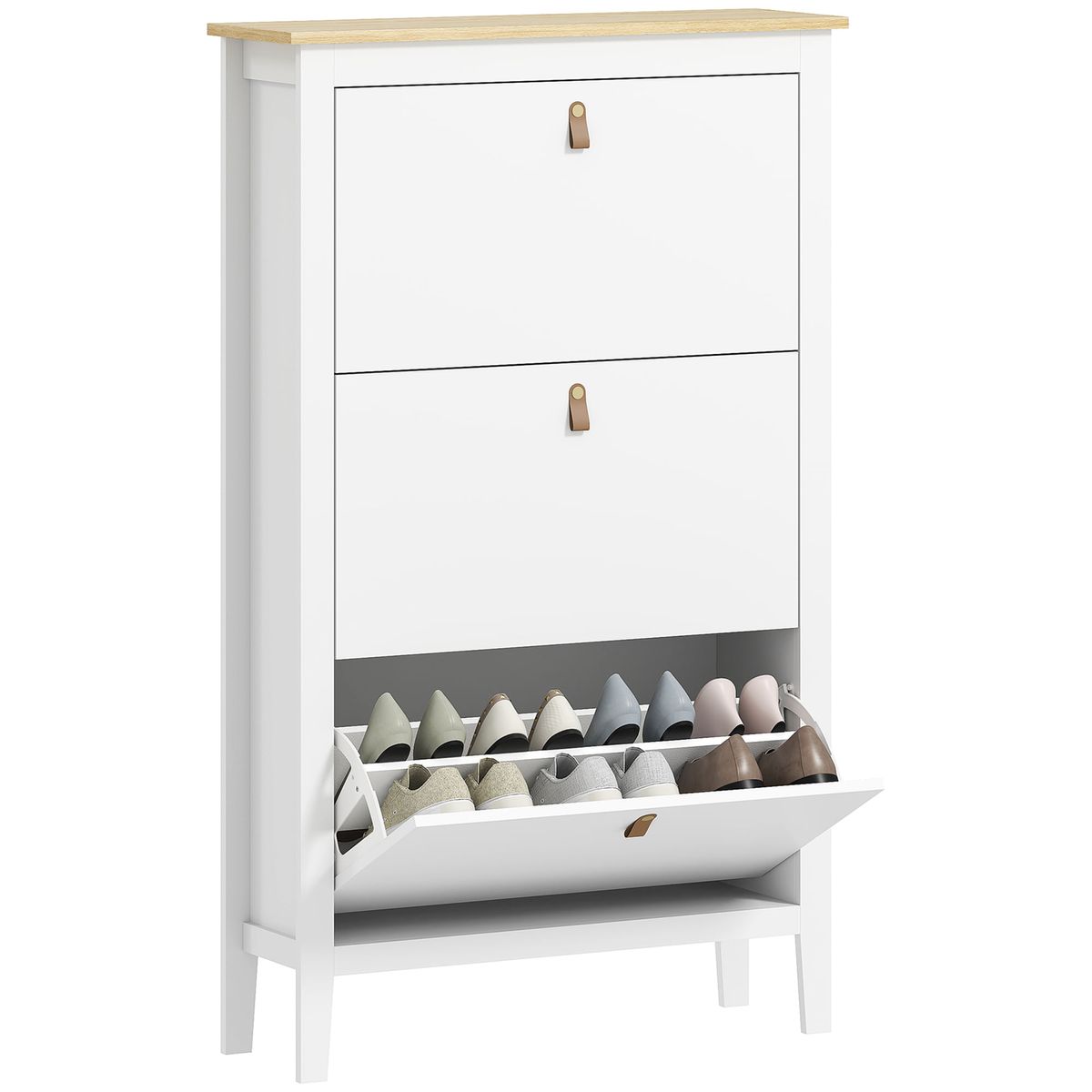 Zapatero-Colibri-Homcom-3-puertas-abatibles-blanco-natural-131x80x24-cm-fondo-blanco