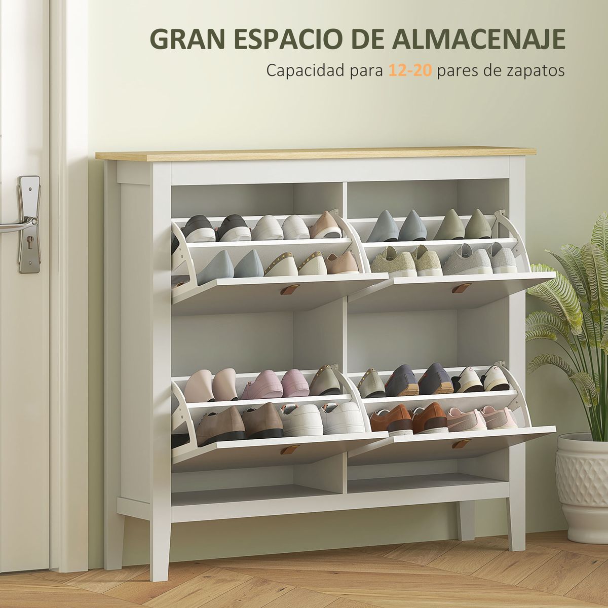 Zapatero-Colibri-Homcom-3-puertas-abatibles-blanco-natural-131x80x24-cm-interior