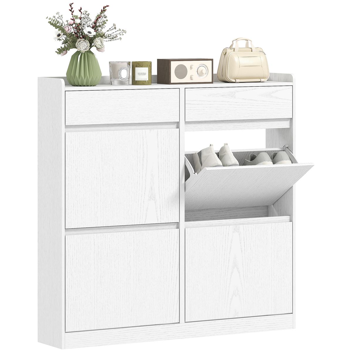 Zapatero-Halo-Homcom-4-puertas-abatibles-con-2-cajones-blanco-953x98x192-cm-interior