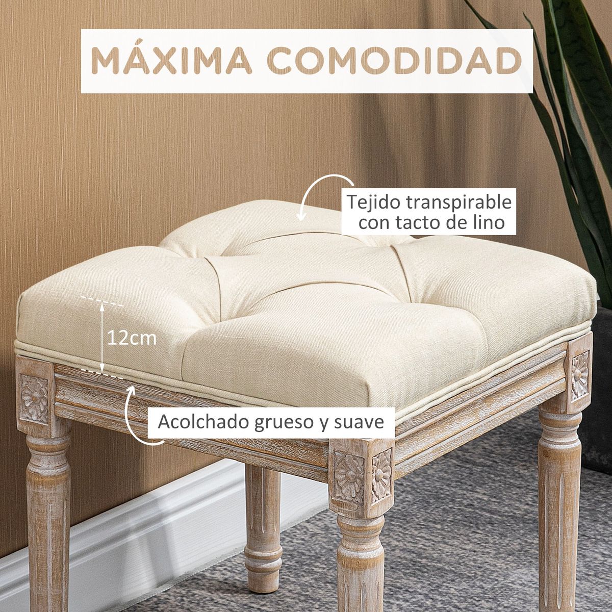 Reposapies-Castillo-Homcom-capitone-acolchado-beige-43x40x40-cm