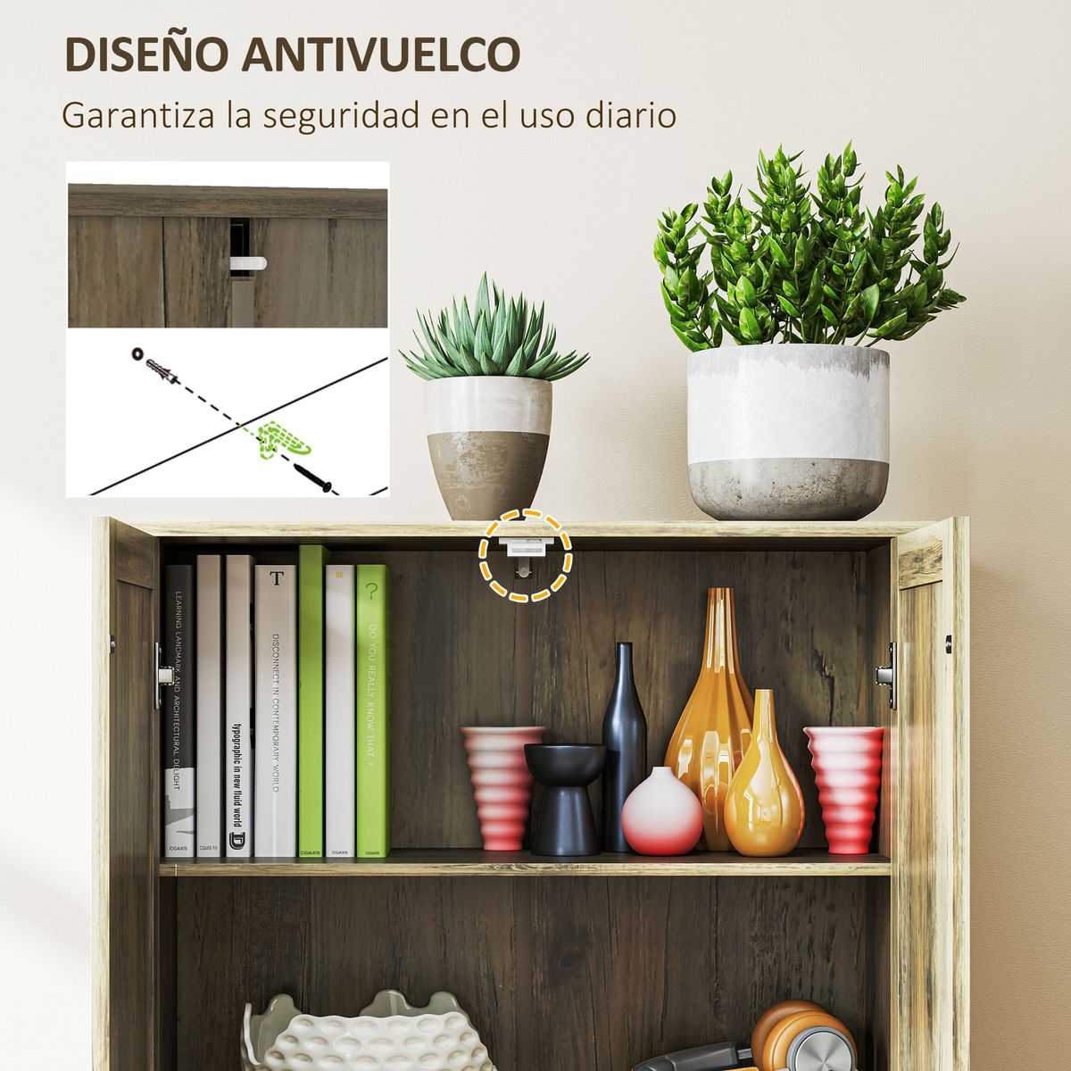 Aparador-Estrella-Homcom-2-puertas-marron-182x78x315-cm
