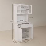 Alacena-Valdena-Homcom-4-puertas-5-compartimentos-blanco-180x79x40-cm