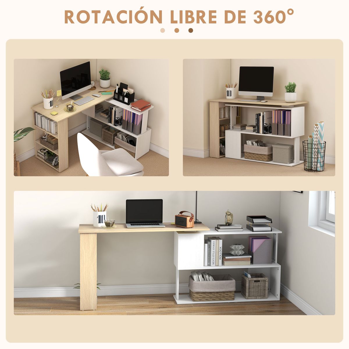 Escritorio-Aventa-Homcom-con-estante-blanco-natural-745x120x110-cm