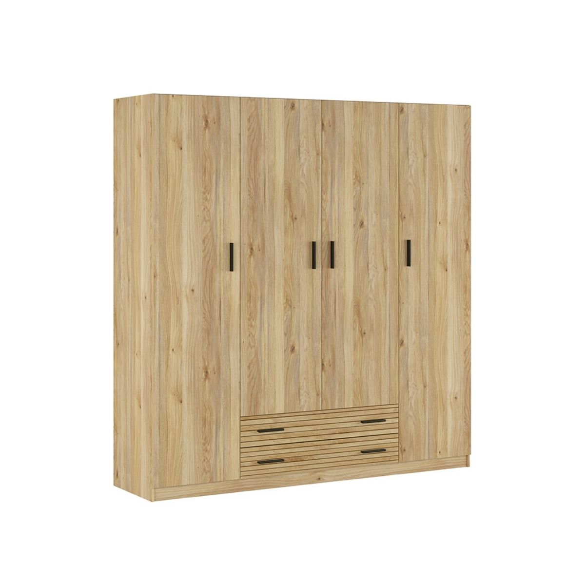 Armario-Rapid-4-puertas-abatibles-con-2-cajones-natural-208x1998x516-cm-fondo-blanco