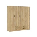 Armario-Rapid-4-puertas-abatibles-con-2-cajones-natural-208x1998x516-cm-fondo-blanco