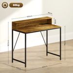 Escritorio-Karlen-Homcom-estante-elevador-marron-905x100x50-cm