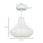 Lampara-de-techo-Luzentra-Homcom-25W-colgante-blanco-Ø22x18-cm