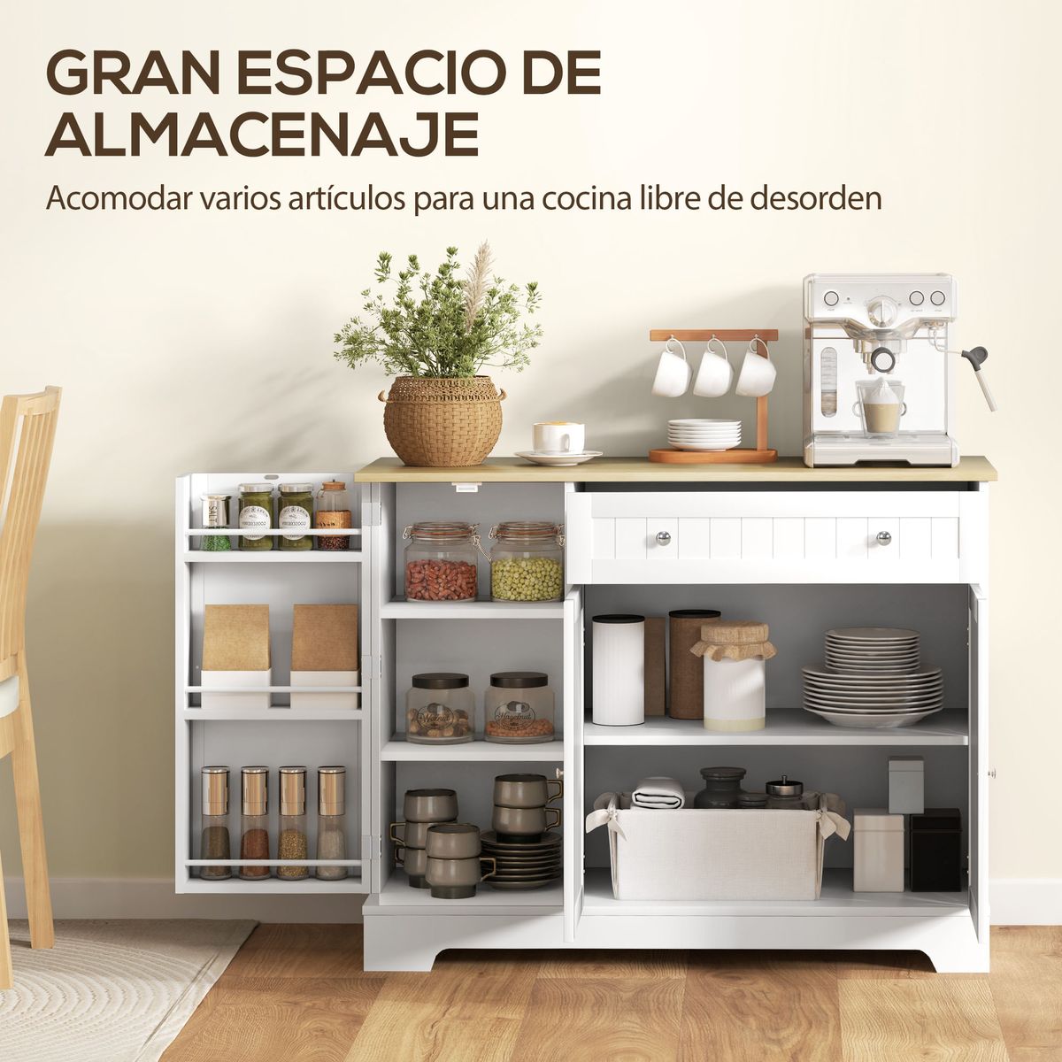 Aparador-Mirlo-Homcom-3-puertas-con-cajon-blanco-natural-83x105x40-cm-interiores