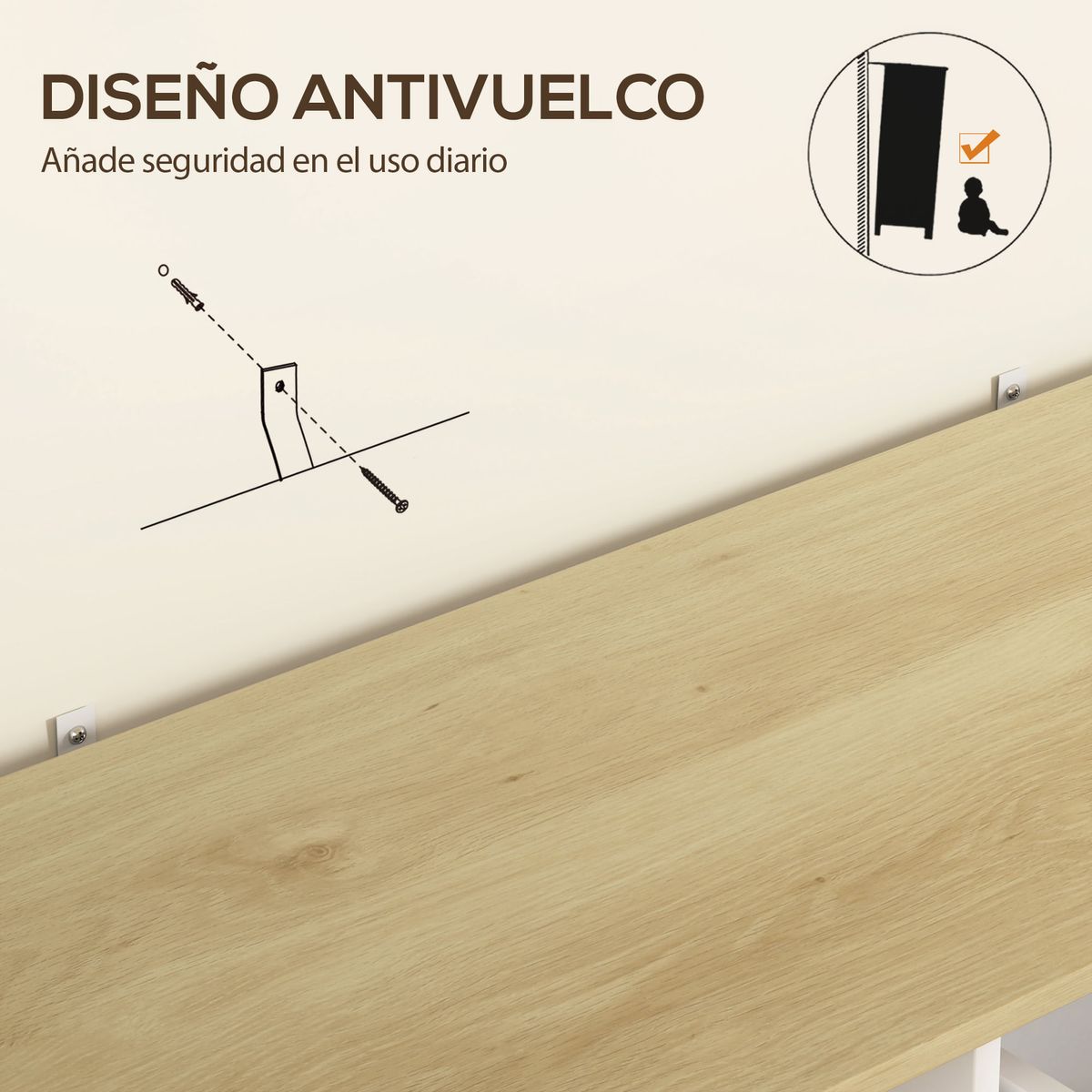 Aparador-Mirlo-Homcom-3-puertas-con-cajon-blanco-natural-83x105x40-cm