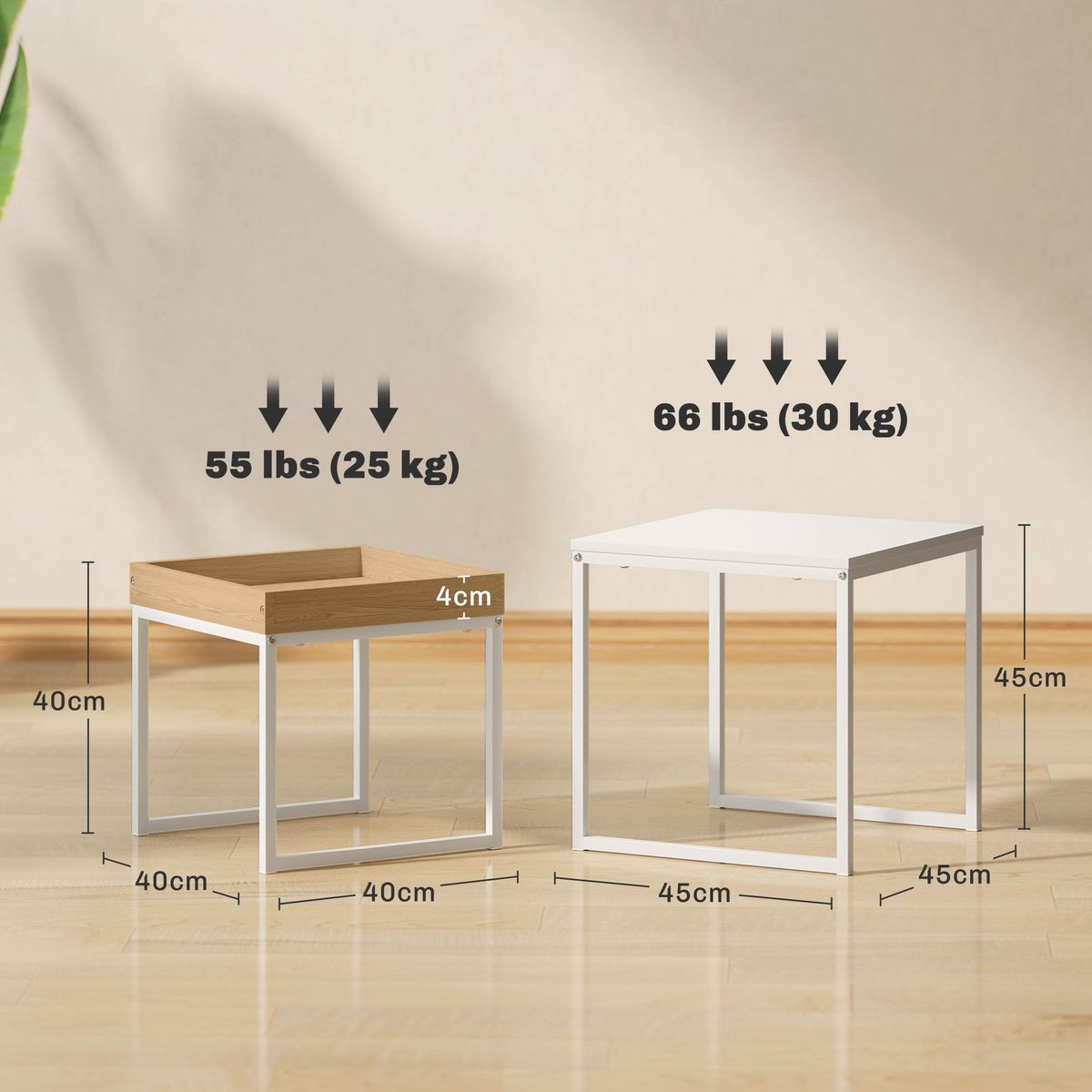 Set-de-2-mesas-nido-Cassy-Homcom-blanco-natural-45x45x45-cm
