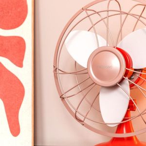 Ventilador de sobremesa Cecotec EnergySilence 1090 RetroDesk Design 40W 3 velocidades orientable rojo Ø30 cm