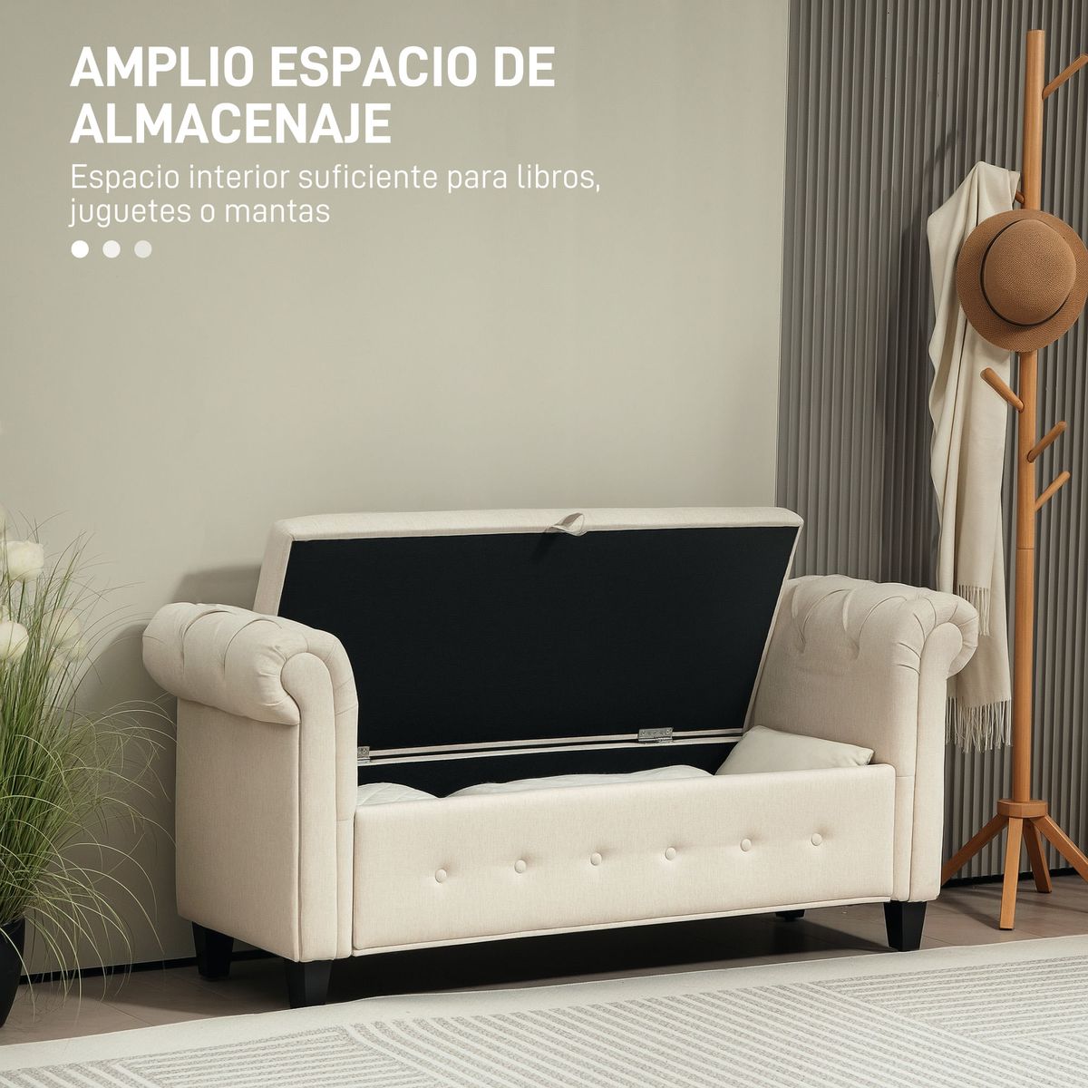 Banco-de-almacenaje-Velmara-Homcom-con-reposabrazos-beige-745x1465x49-cm