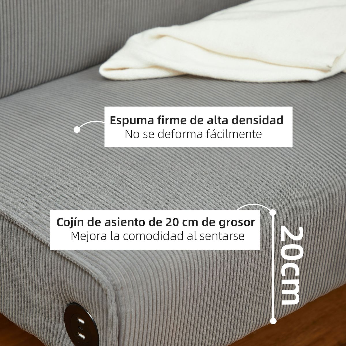 Sofa-Ambar-Homcom-caracteristicas
