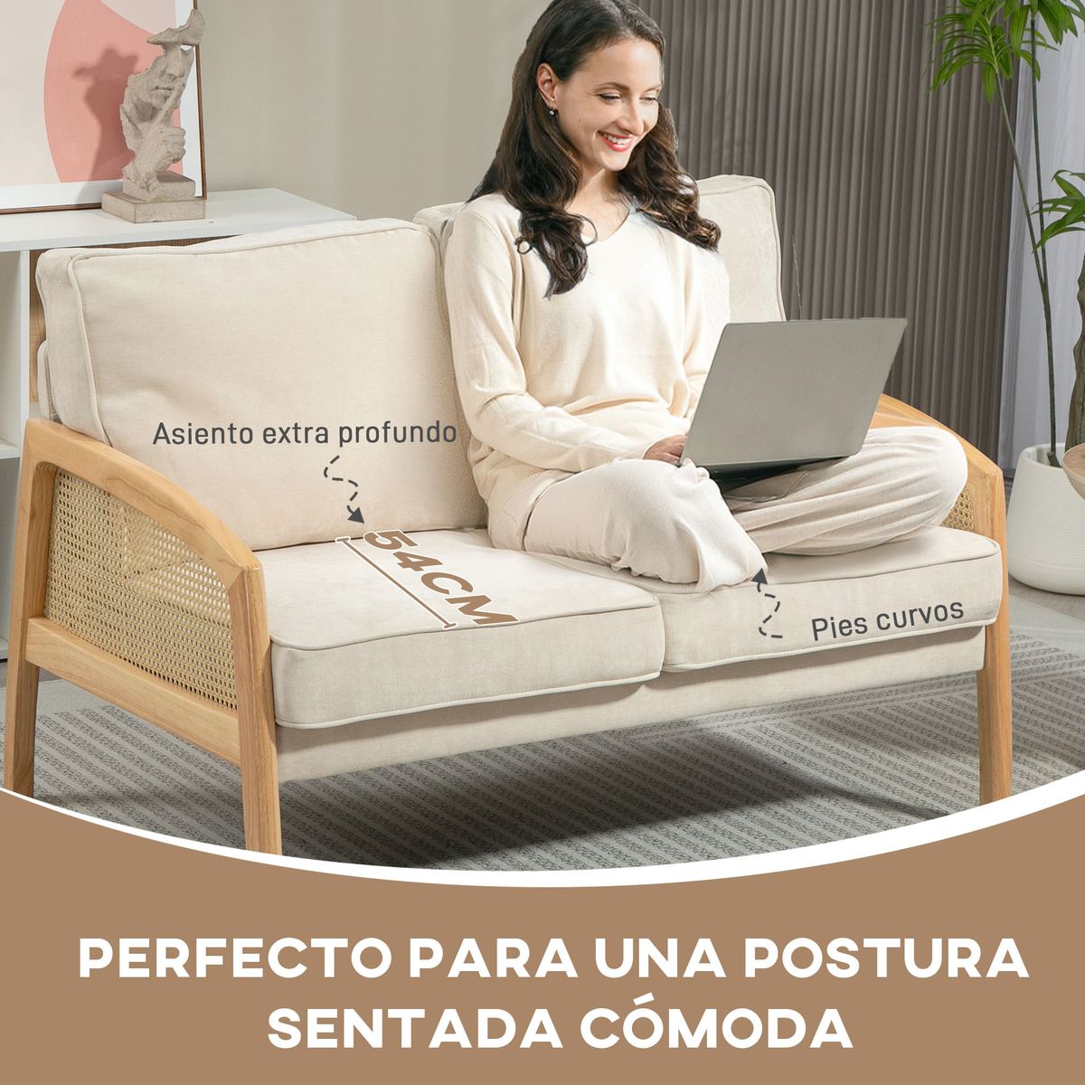 Sofa-Rueca-Homcom-acolchado