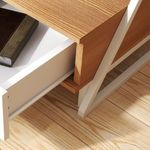 Pack-de-2-mesas-auxiliares-Girasol-Homcom-detalle-cajon