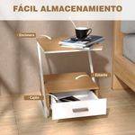 Pack-de-2-mesas-auxiliares-Girasol-Homcom-caracteristicas