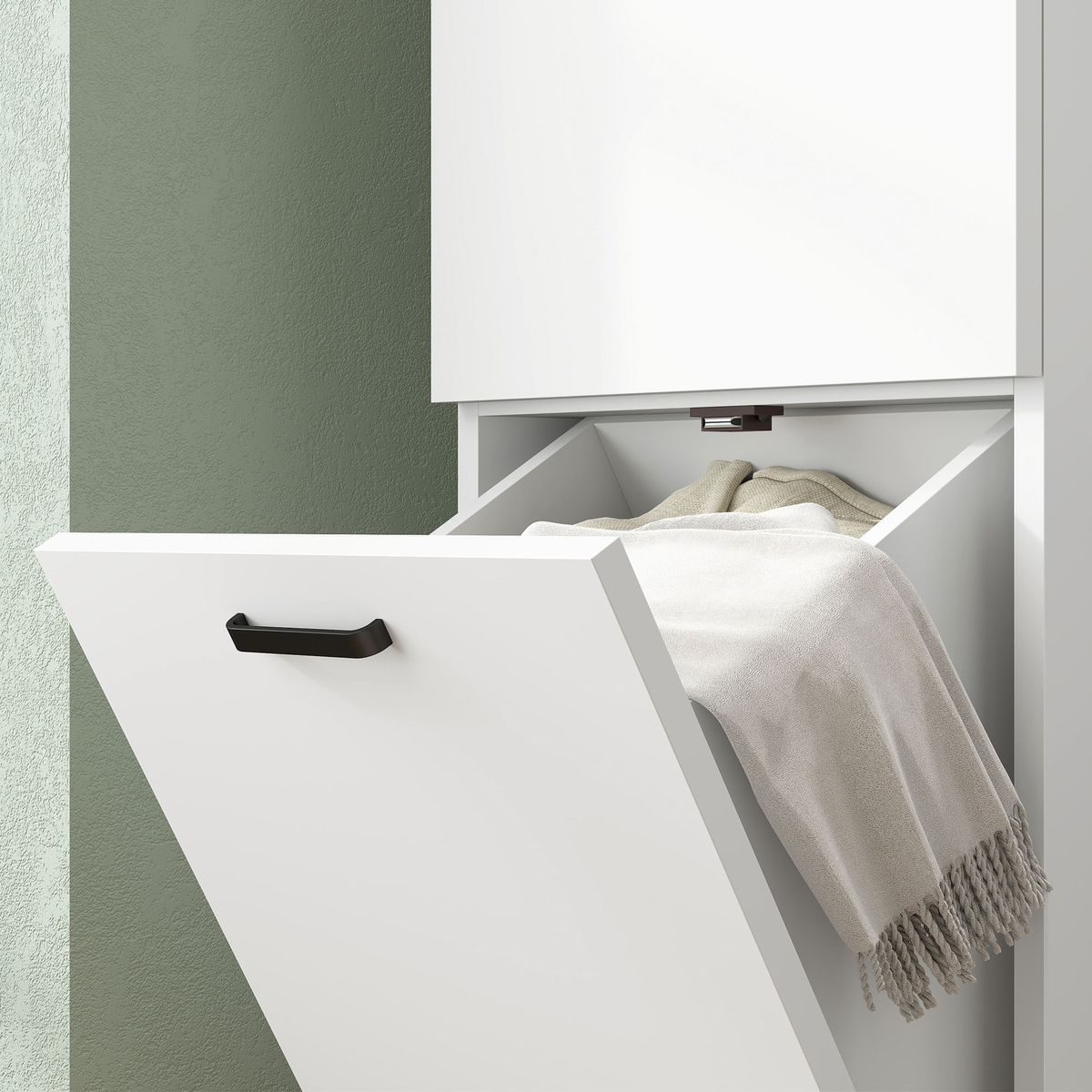 Armario-alto-de-baño-Elite-Homcom-2-puertas-blanco-144x35x315-cm