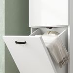 Armario-alto-de-baño-Elite-Homcom-2-puertas-blanco-144x35x315-cm