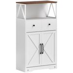 Aparador-Barnet-Homcom-2-cajones---4-estantes-blanco-108x60x31cm