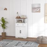 Aparador-Barnet-Homcom-2-cajones---4-estantes-blanco-108x60x31cm