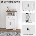 Aparador-Barnet-Homcom-2-cajones---4-estantes-blanco-108x60x31cm